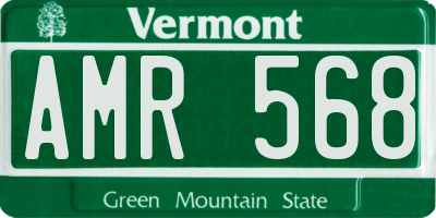 VT license plate AMR568