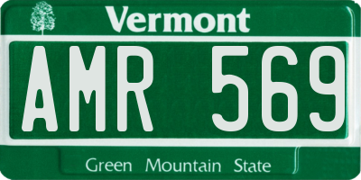 VT license plate AMR569