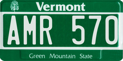 VT license plate AMR570