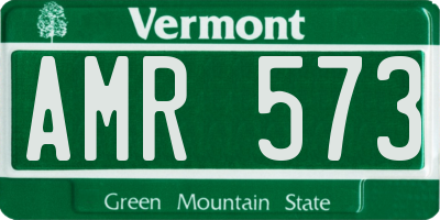 VT license plate AMR573
