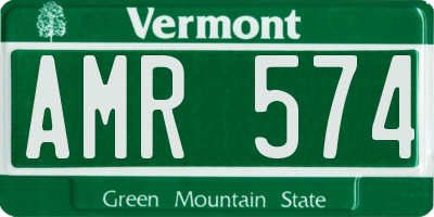 VT license plate AMR574