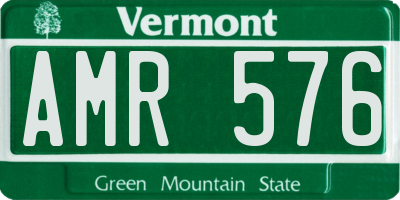 VT license plate AMR576