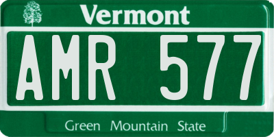 VT license plate AMR577