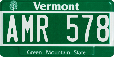VT license plate AMR578