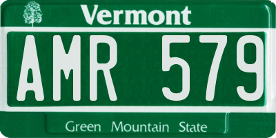 VT license plate AMR579