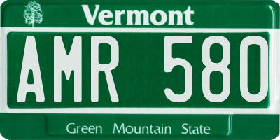 VT license plate AMR580
