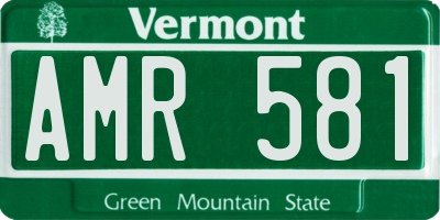 VT license plate AMR581