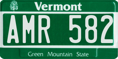 VT license plate AMR582