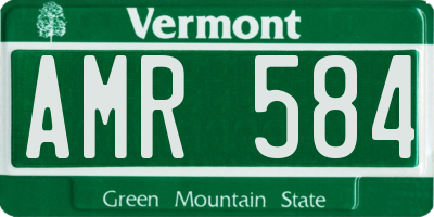VT license plate AMR584