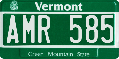 VT license plate AMR585