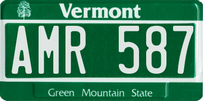 VT license plate AMR587