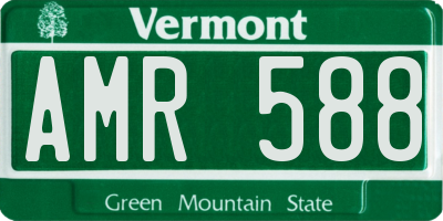 VT license plate AMR588