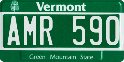 VT license plate AMR590