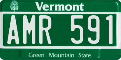 VT license plate AMR591