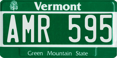 VT license plate AMR595