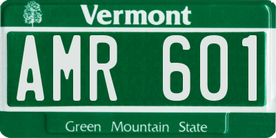 VT license plate AMR601