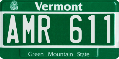 VT license plate AMR611