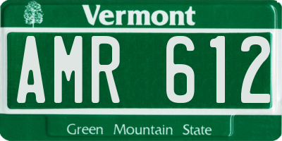 VT license plate AMR612