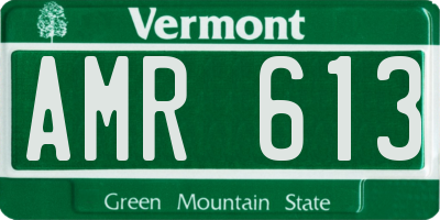 VT license plate AMR613
