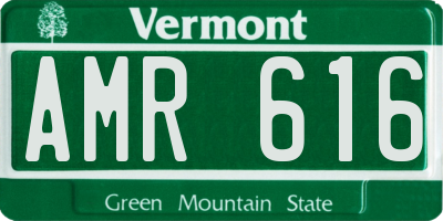 VT license plate AMR616