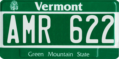 VT license plate AMR622