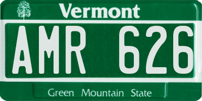 VT license plate AMR626