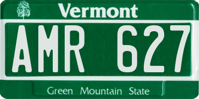 VT license plate AMR627