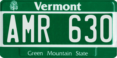 VT license plate AMR630