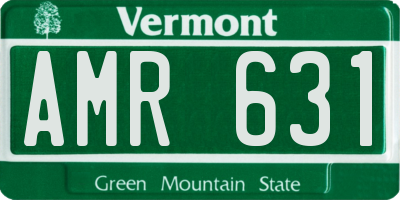 VT license plate AMR631