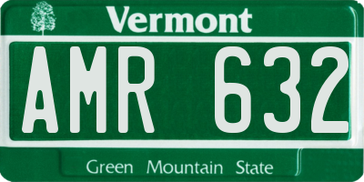 VT license plate AMR632