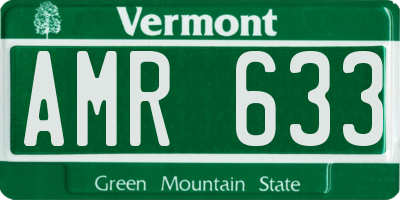 VT license plate AMR633