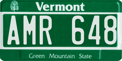 VT license plate AMR648