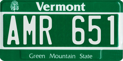 VT license plate AMR651