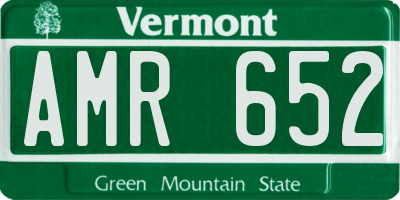 VT license plate AMR652