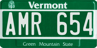 VT license plate AMR654