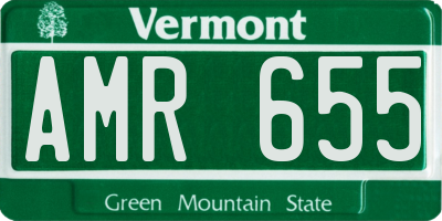 VT license plate AMR655