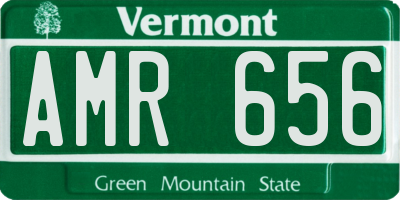 VT license plate AMR656