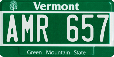 VT license plate AMR657