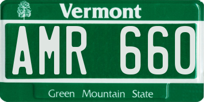 VT license plate AMR660