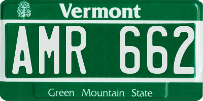 VT license plate AMR662