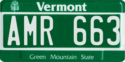 VT license plate AMR663