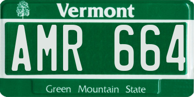 VT license plate AMR664