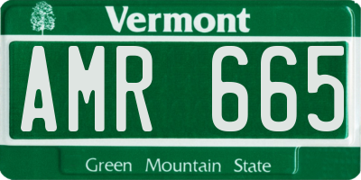 VT license plate AMR665