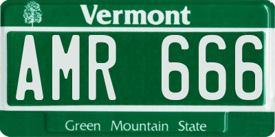 VT license plate AMR666