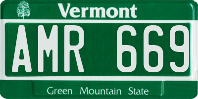 VT license plate AMR669