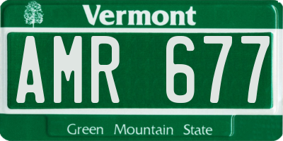 VT license plate AMR677