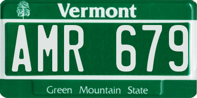 VT license plate AMR679