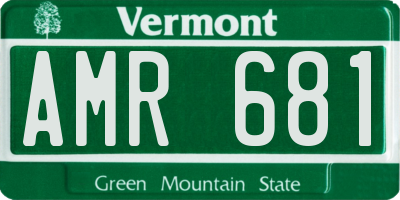 VT license plate AMR681