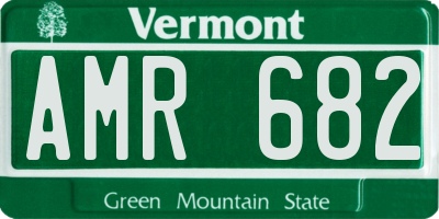 VT license plate AMR682