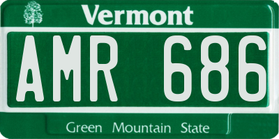 VT license plate AMR686